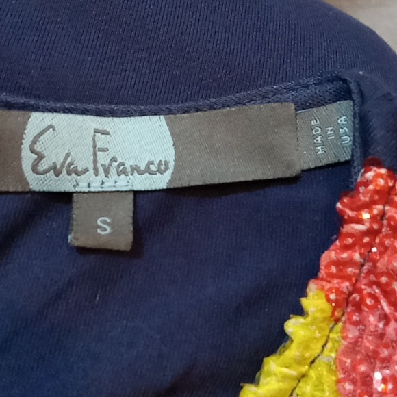 Eva Frano Womens Small Top Coconinno Rainbow Sequin Stripe - Picture 6 of 8